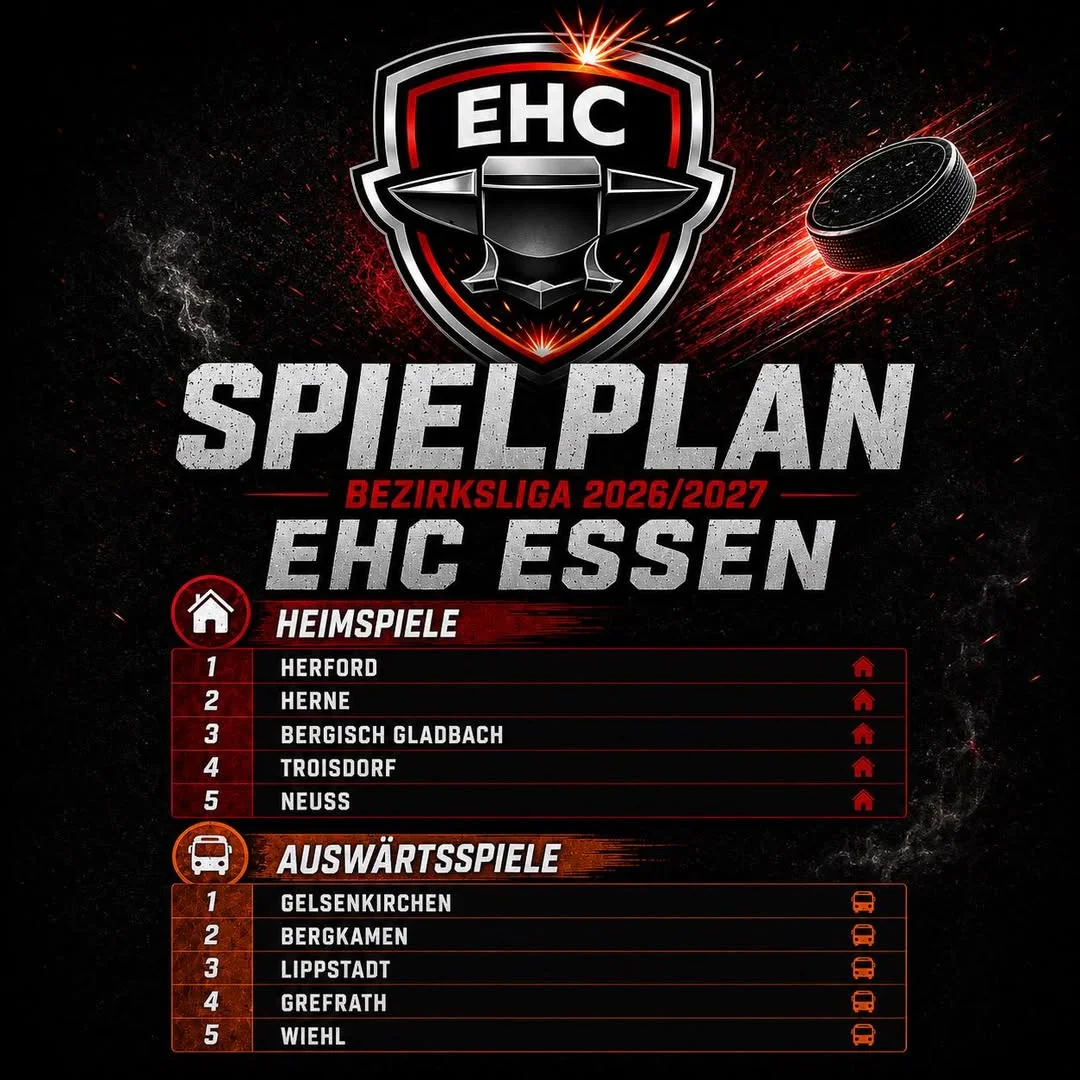 Spielplan für die Bezirksliga  NRW 2026/2027