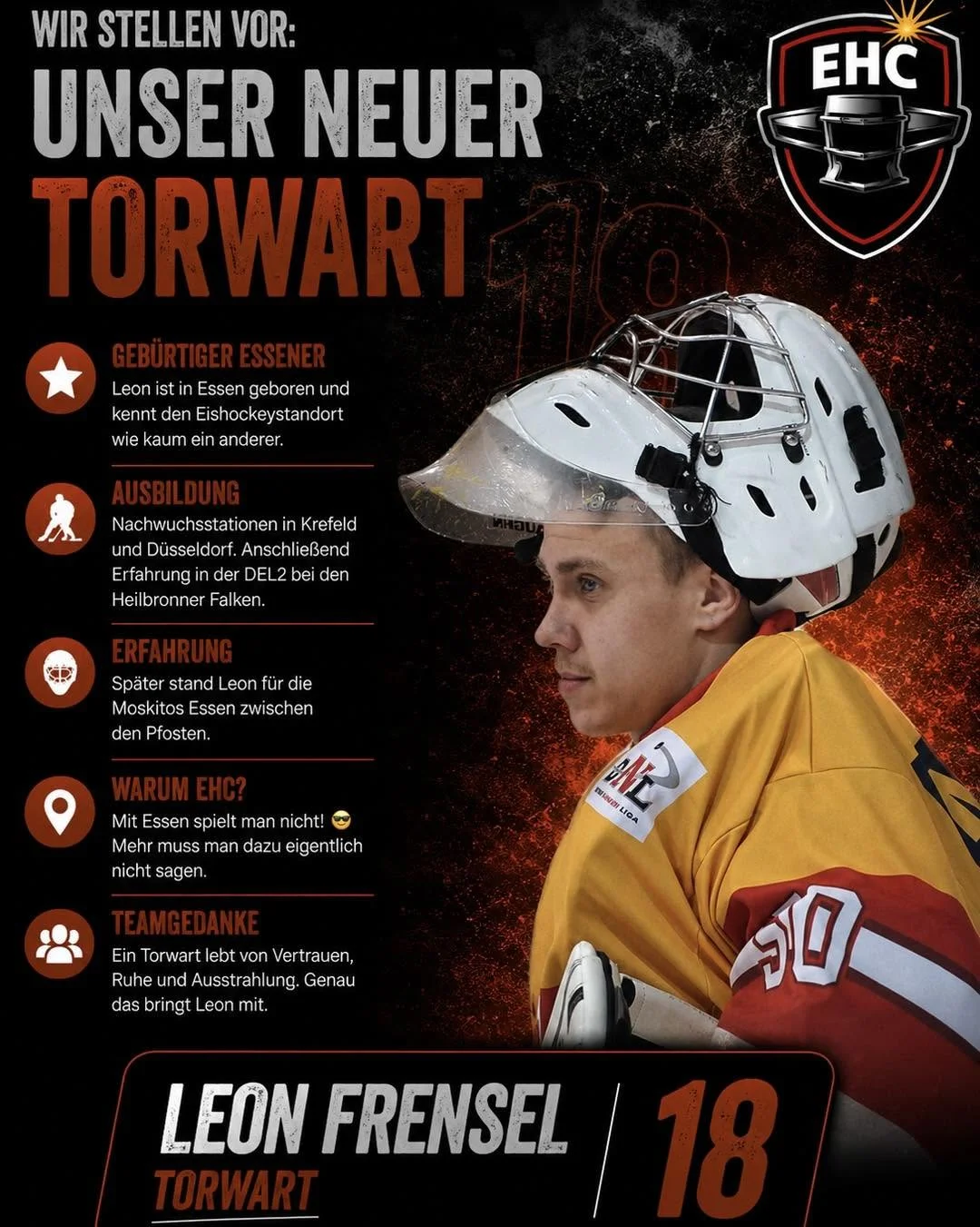 Wir stellen vor: Unser neuer Torwart Leon Frensel