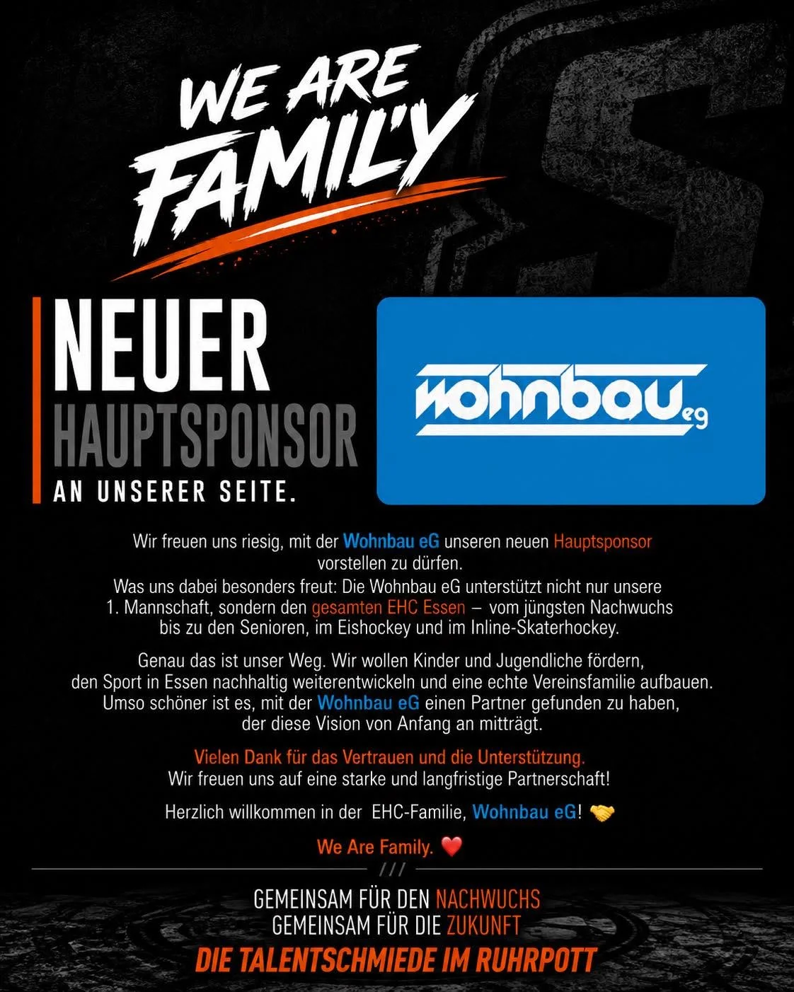 Wir stellen vor: Unseren neuen Hauptsponsor Wohnbau eG