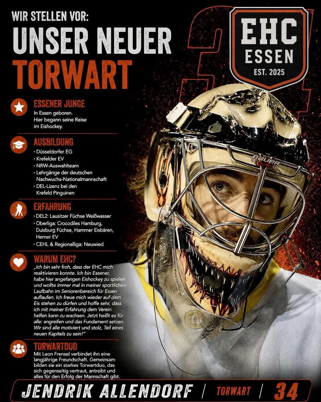 Wir stellen vor: Neuer Torwart Jendrik Allendorf