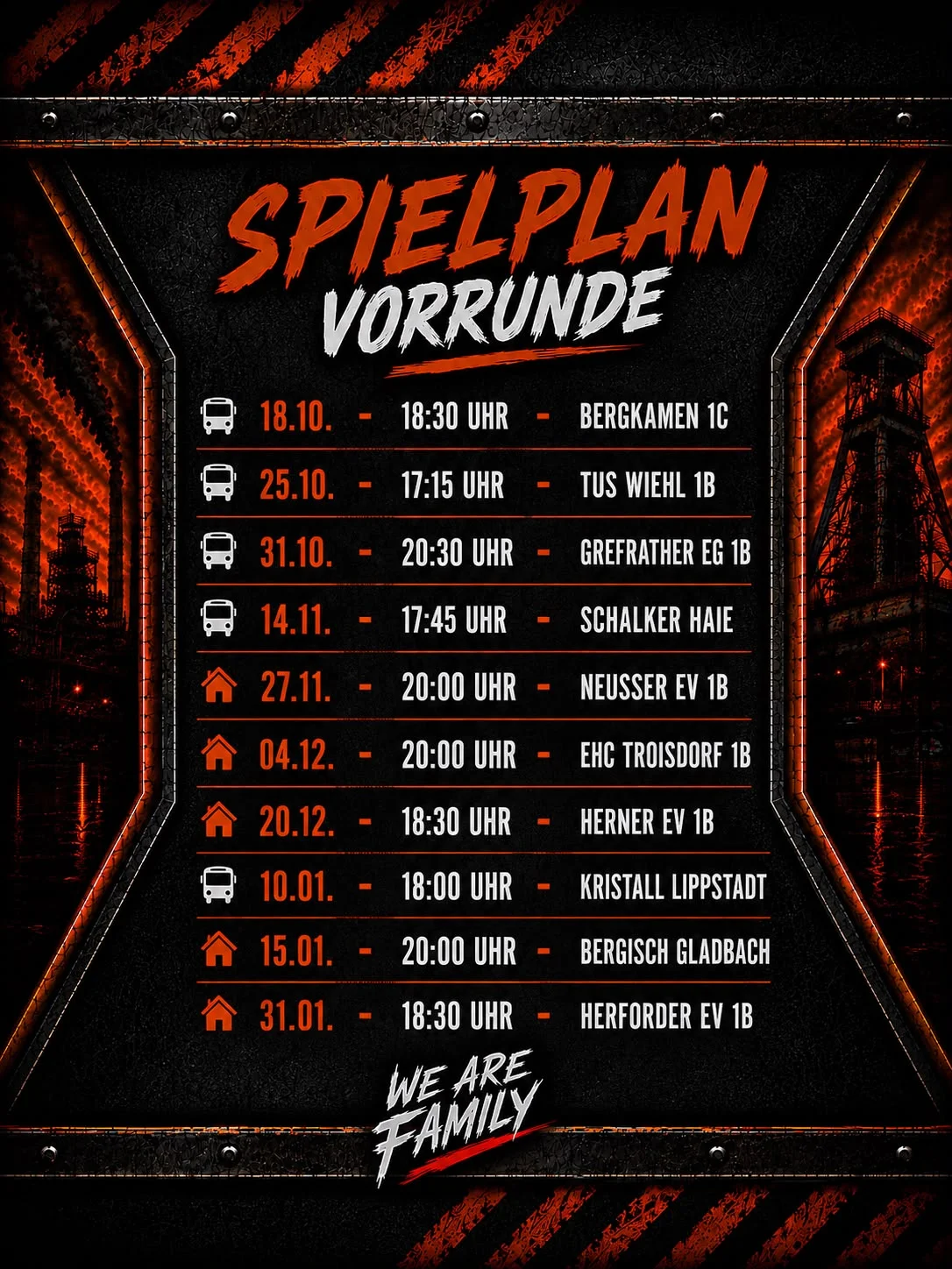 Spielplan Vorrunde