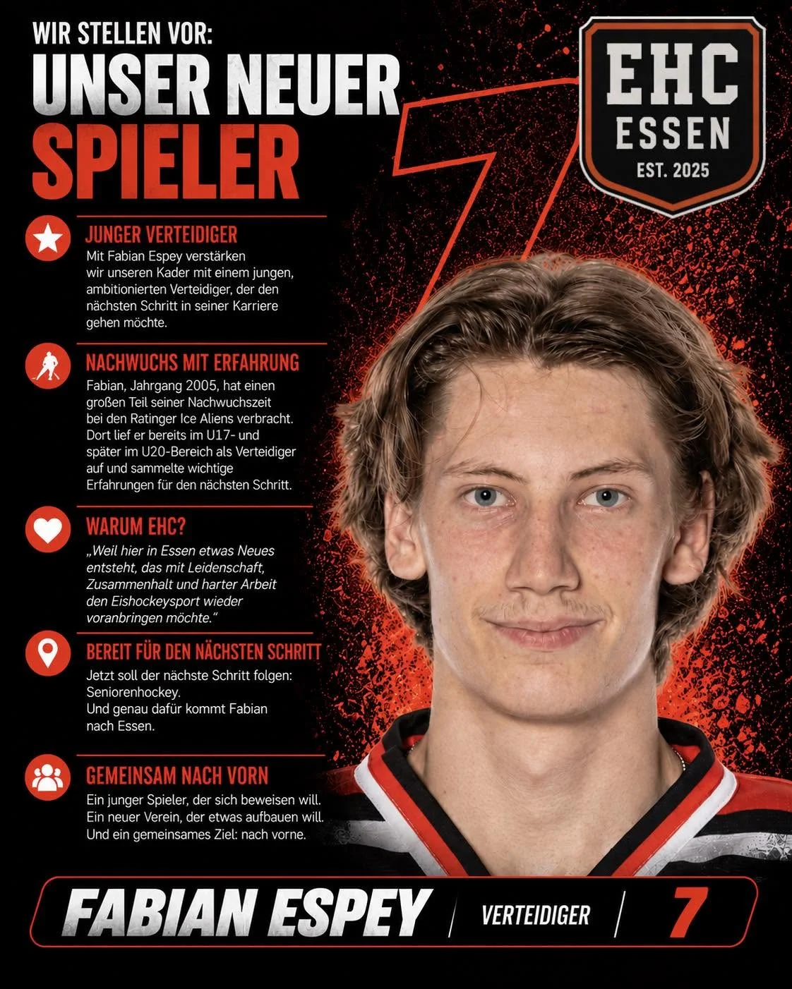 Neuer Spieler: Fabian Espey