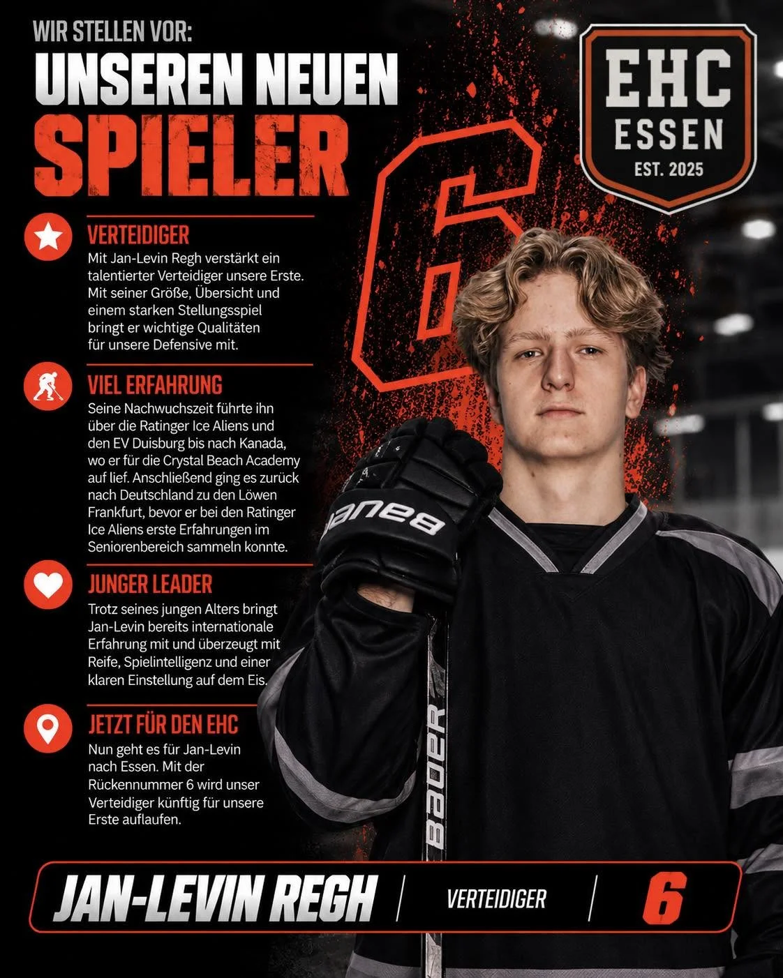 Neuer Spieler: Jan-Levin Regh