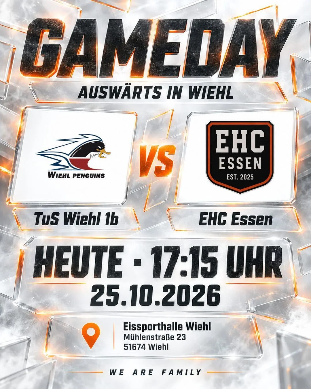 Gameday: Heute Auswärtsspiel Wiehl gegen EHC Essen
